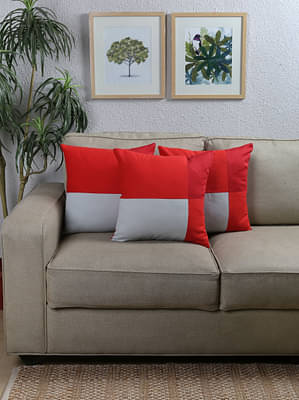 House This The Jumbled Rectangles Cushion Cover (Red) image